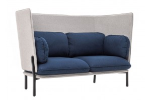 Двухместный диван Bellagio высокая спинка серо синий