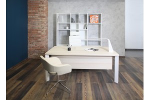 Офисный стол Fermo Light 180 см белые опоры