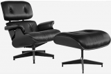    Eames  Lounge Chair & Ottoman Total Black Limited Edition