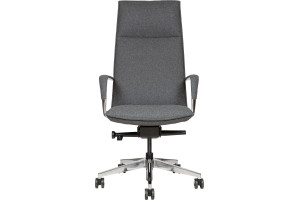 Кресло руководителя Parker Fabric ткань/алюминий, темно-серый