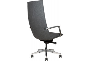 Кресло руководителя Parker Fabric ткань/алюминий, темно-серый